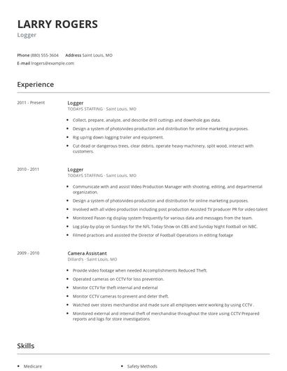 Logger Resume