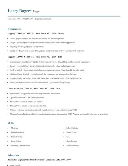 Logger Resume