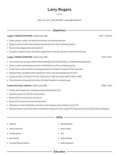 Logger Resume