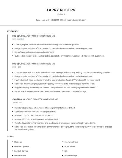 Logger Resume