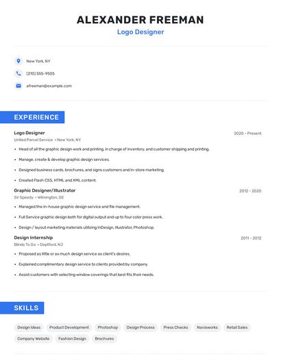 Logo Designer Resume