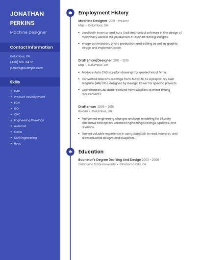 Machine Designer Resume