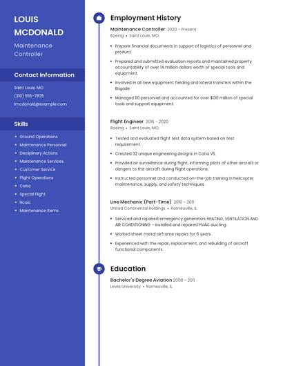 Maintenance Controller Resume