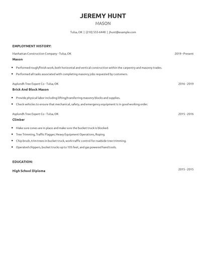Mason Resume