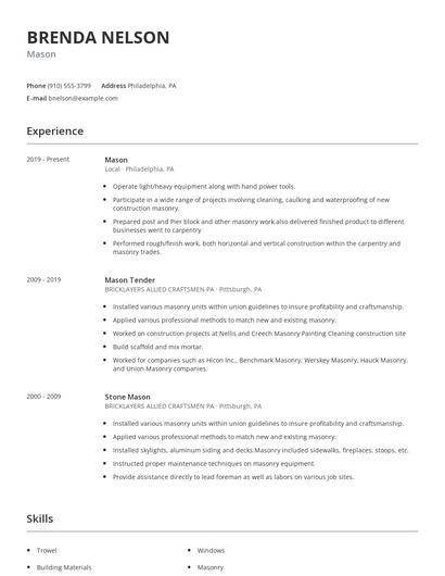 Mason Resume