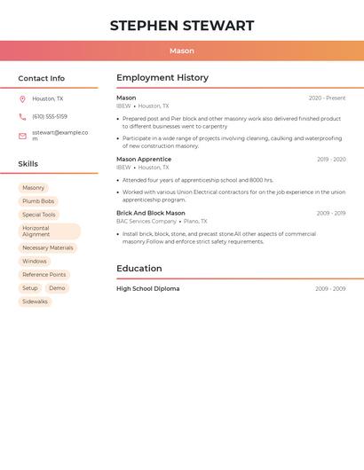 Mason Resume