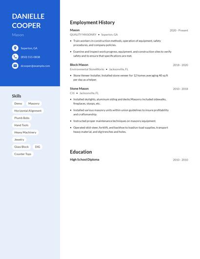 Mason Resume