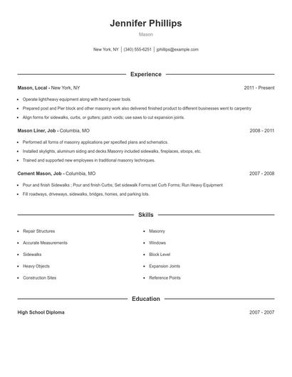 Mason Resume