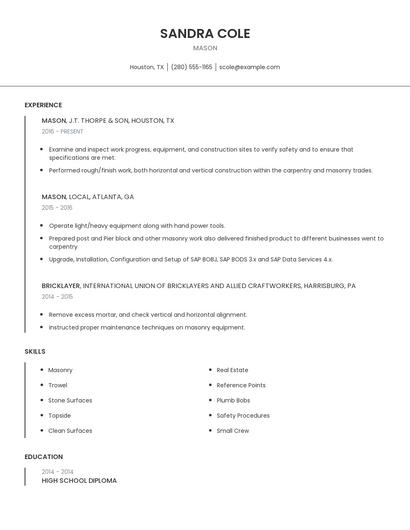 Mason Resume