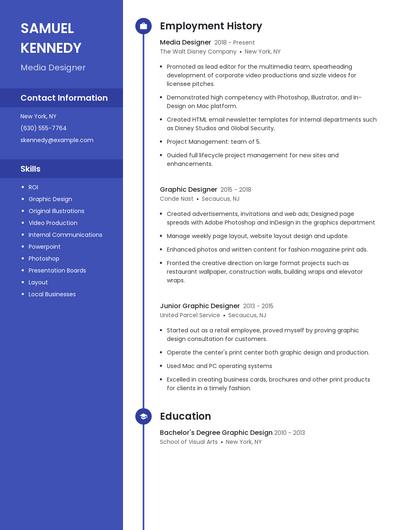 Media Designer Resume