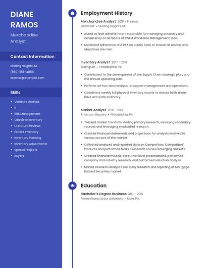Merchandise Analyst Resume