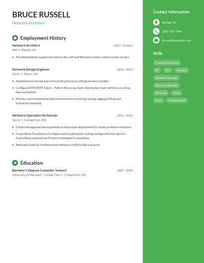 Network Architect Resume