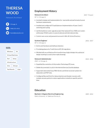 Network Architect Resume