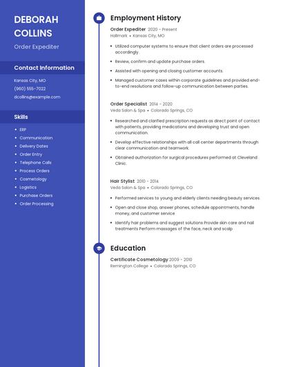 Order Expediter Resume