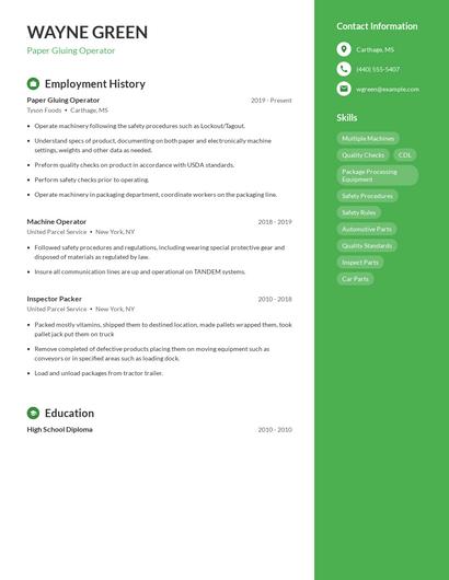 Paper Gluing Operator Resume