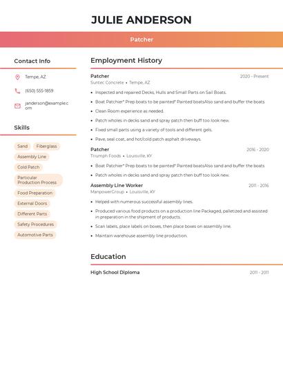 Patcher Resume