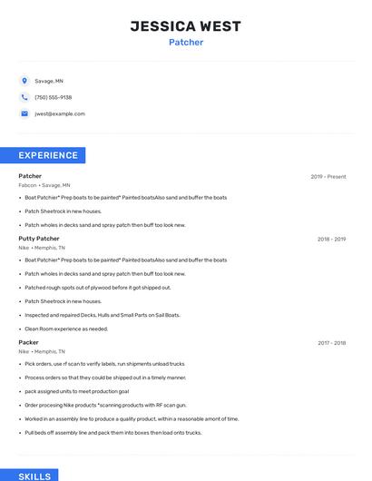 Patcher Resume