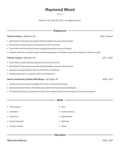 Patcher Resume