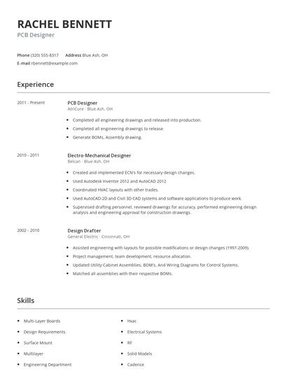 PCB Designer Resume
