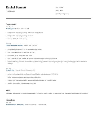 PCB Designer Resume