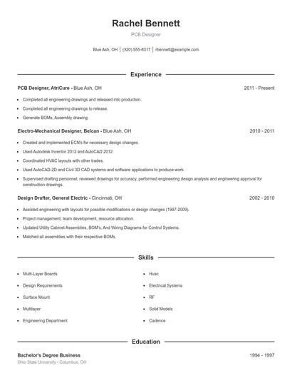 PCB Designer Resume