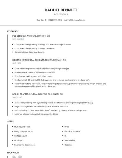 PCB Designer Resume