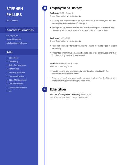 Perfumer Resume