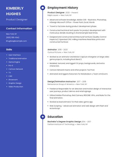 Product Designer Resume