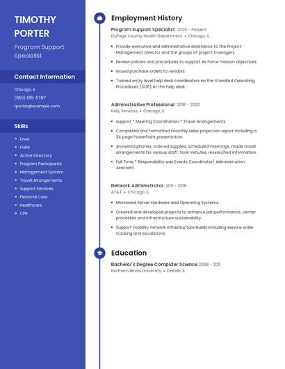 Program Support Specialist Resume