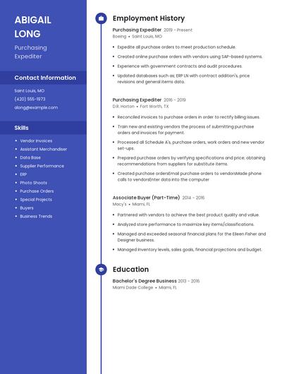 Purchasing Expediter Resume