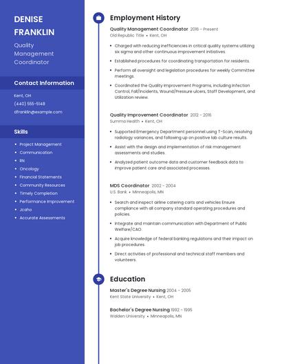 Quality Management Coordinator Resume