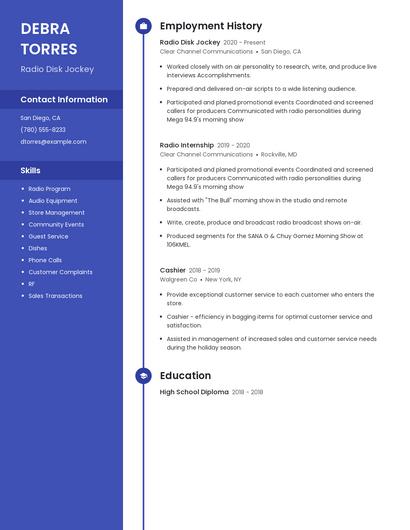 Radio Disk Jockey Resume