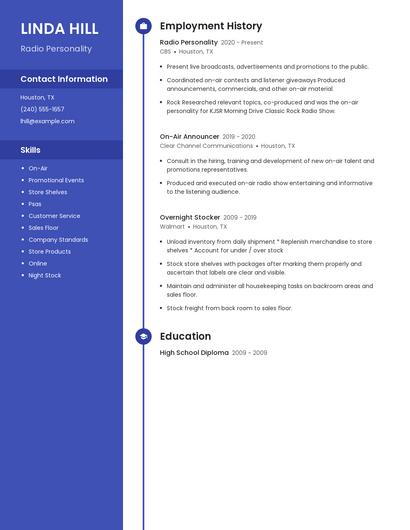 Radio Personality Resume