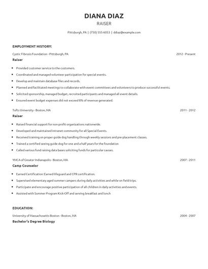Raiser Resume