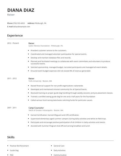 Raiser Resume