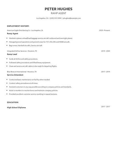 Ramp Agent Resume