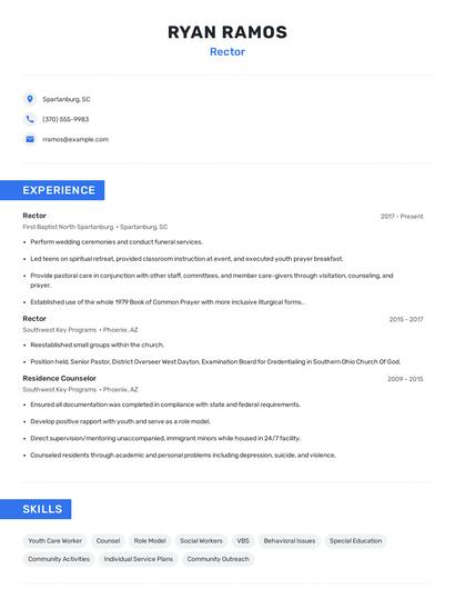 Rector Resume