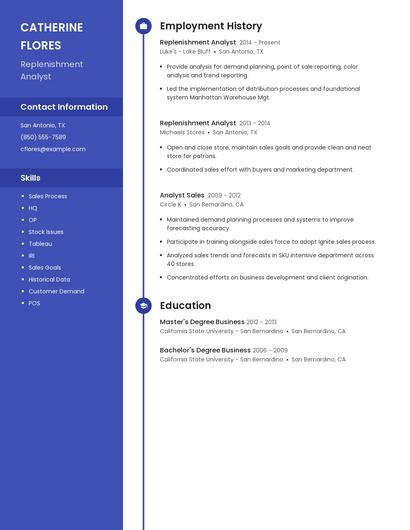 Replenishment Analyst Resume