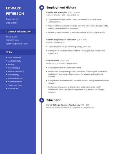 Residential Specialist Resume