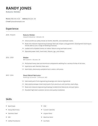Robotic Welder Resume