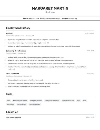 Rodman Resume