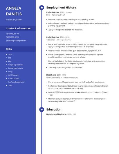 Roller Painter Resume