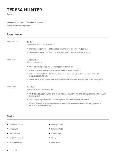 Roller Resume