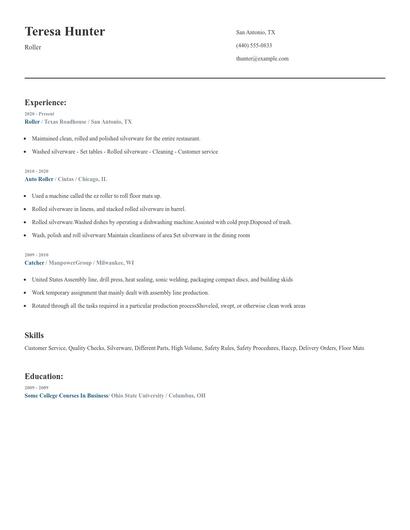 Roller Resume