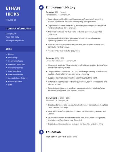 Rounder Resume