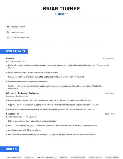 Rounder Resume