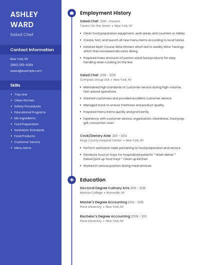 Salad Chef Resume