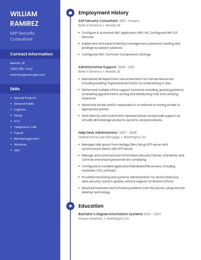 SAP Security Consultant Resume
