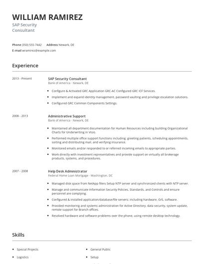 SAP Security Consultant Resume