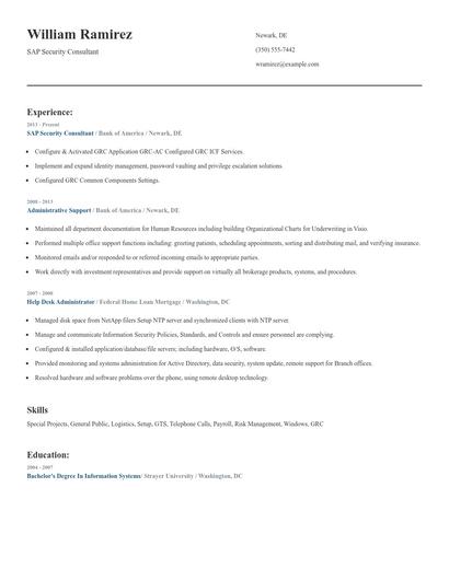 SAP Security Consultant Resume